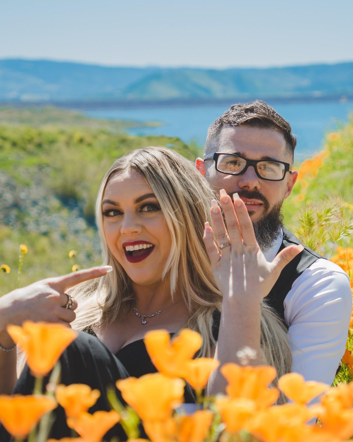 Capturing Love Amidst the Super Bloom: Alyssa and Jerry's Engagement Shoot